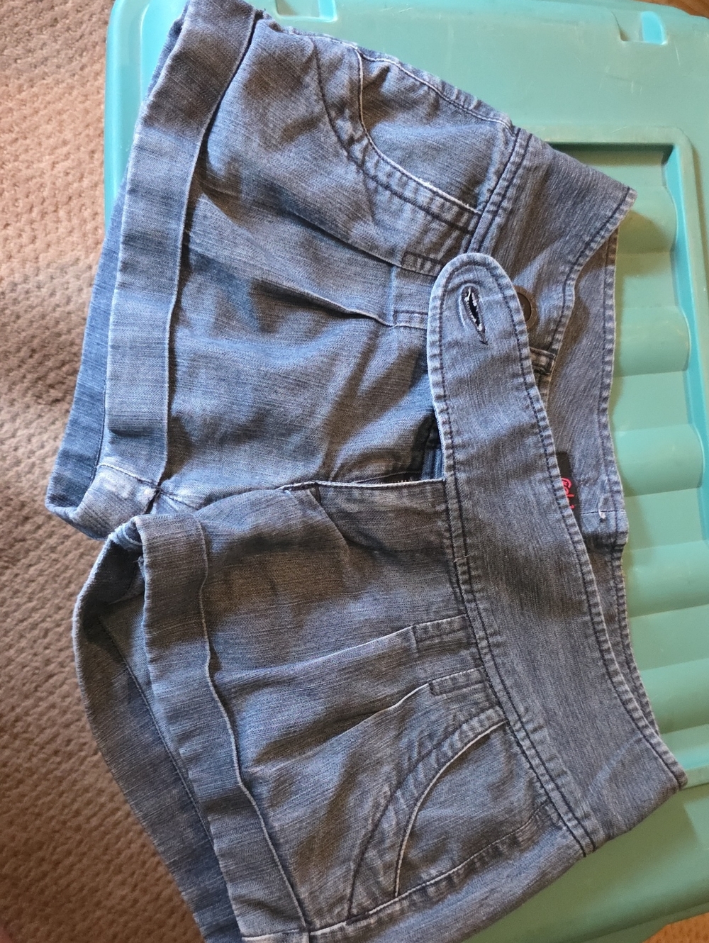 Celebrity Pink Gray Denim Pleated Women’s Shorts